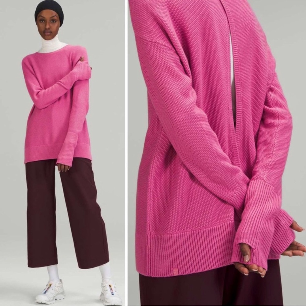 Lululemon Cashlu Cashmere Crossover Back Sweater - Pink Blossom